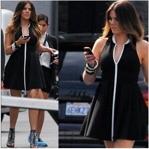 T by Alexander Wang Flare Mini Dress Top Skirt Shirt~aso Khloe Kardashian~XS